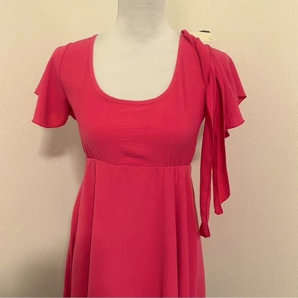 Anthropologie (See You Monday) Women’s Size Small Hot Pink Mini Dress NWT - Picture 2 of 11